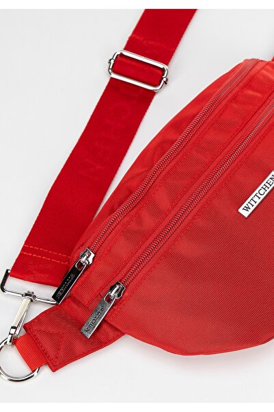 Wittchen Women's Polyester Waist Bag with Detachable Strap Red Polyester