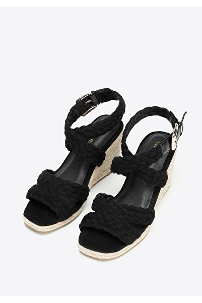 Wittchen Women's wedge sandals with braided straps - -leather