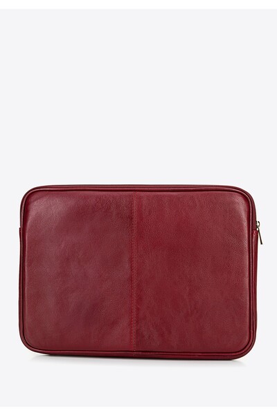 Wittchen Women's 15.6" Laptop Case made of genuine leather, red, red, genuine leather