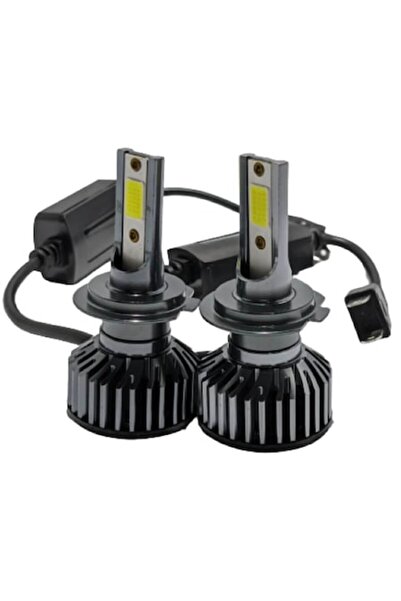 lumixauto Set de 2 becuri LED H7 100W, 9V-32V, F2 COB, ventilator subțire, CA...