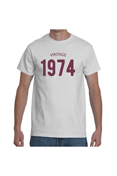 Tricou Destept Tricou personalizat Vintage 1974, alb, M