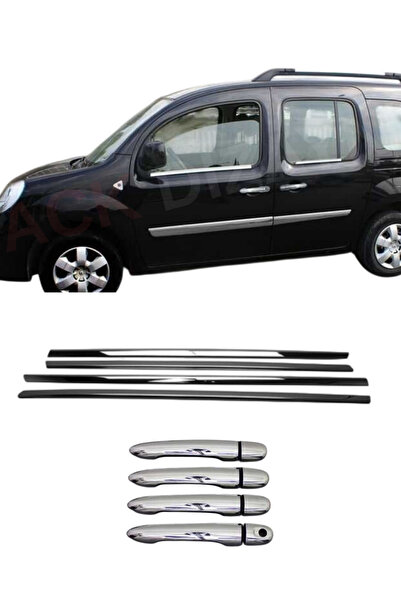 ACK Dizayn RENAULT KANGOO 2008+ ARACA ÖZEL KROM KAPI KOL + KROM CAM ÇITASI PA...