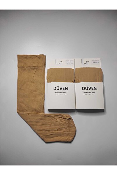 DÜVEN Matte Textured 40 Den Medium Thick Mus Light Skin Knee-Length Pants 2-Piece Socks