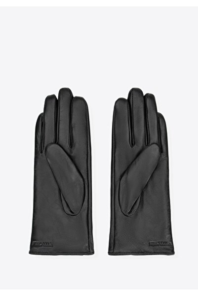 Wittchen Women's Leather Gloves with Decorative Accents Black Leather