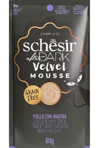 Schesir After Dark Mousse Tavuk ve Ördek Etli Tahılsız Yetişkin Kedi Konserve...