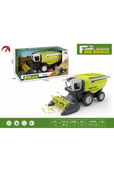 MAKSIK Combină de recoltat de jucărie, dimensiuni compacte, galben-verde, cu ...