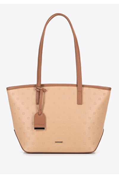 Wittchen Women's Faux Leather Medium Beige Shopper Bag