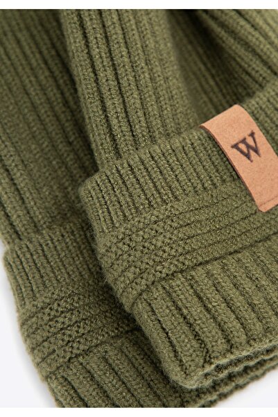 Wittchen Men's Winter Hat with Turn-Up Brim Green Viscose