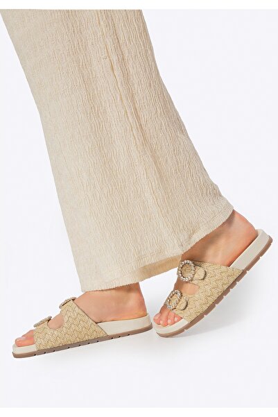 Wittchen Sandale damă din rafie artificială bej, material sintetic bej