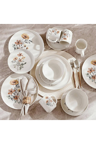 TOHFAT Elegant Dinnerware Set with Beautiful Patterns (16 pieces)