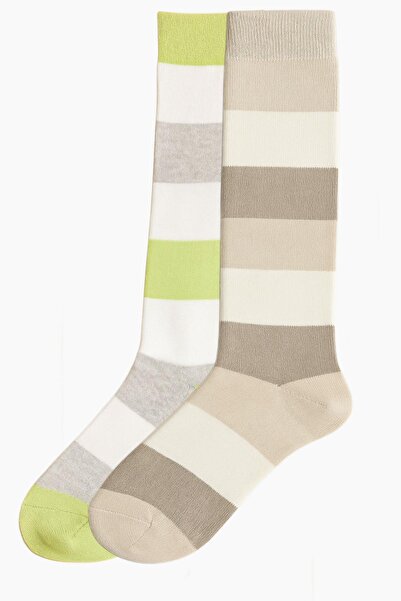 COTENCONCEPT 2 чифта раирани и цветни чорапи до коляното