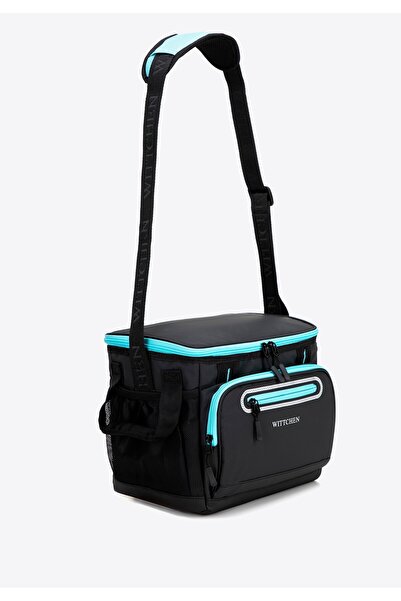Wittchen Geantă termică pentru bărbați 12L, poliester negru și albastru