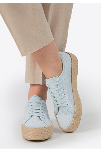 Wittchen Women's Straw Sole Sneakers Blue Synthetic Material