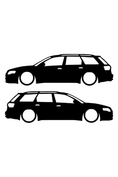 Oracal Sticker x2, Audi RS4 Avant, Negru, 20cm