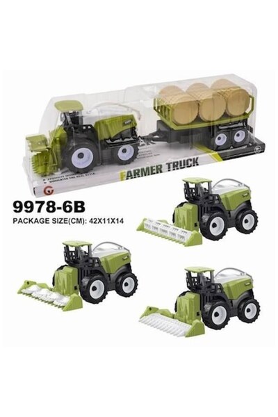 MAKSIK tractor de jucărie, vehicul de construcții, roșu, 30x15x15cm