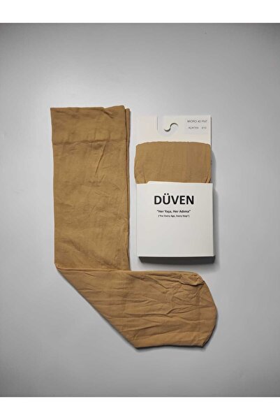 DÜVEN Matte Textured 40 Den Medium Thick Mus Light Skin Knee-Length Pants 2-Piece Socks