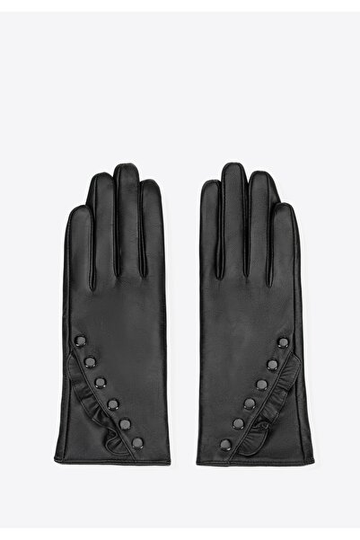 Wittchen Women's Leather Gloves with Decorative Accents Black Leather