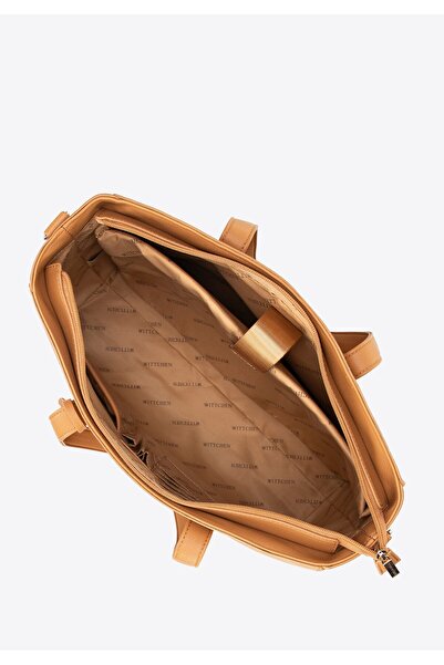 Wittchen Geantă pentru laptop de 16", piele ecologică camel, piele ecologică camel