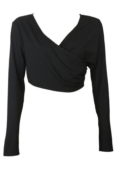 Flounce Club Flounce Off Shoulder Blouse Black - 4XL, Black, 95% polyester, 5% elastane