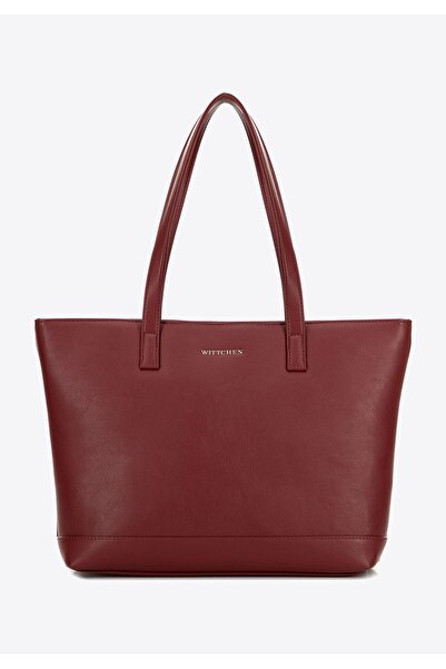 Wittchen Geantă pentru laptop de 15,6", piele artificială, vișiniu, vișiniu, -piele