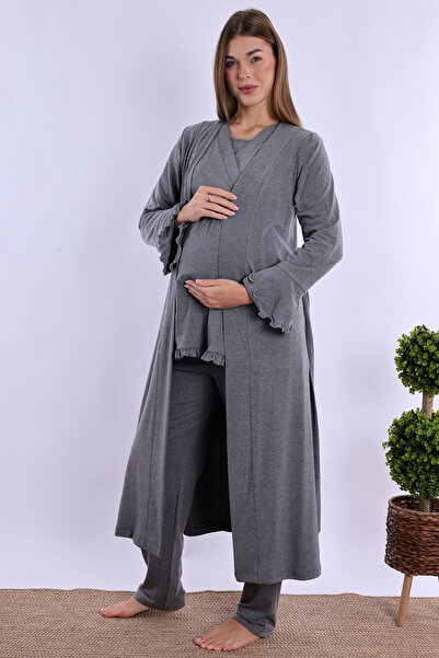 ByLohusa Effortt Maternity Pajamas Set with Smoked Dressing Gown