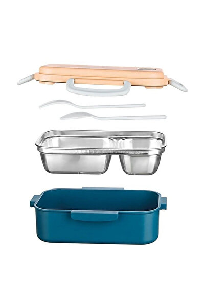 ALFA AKSESUAR 03 2 Compartments 150-300 ml Stainless Steel Food Container Nutrition Container Food Storage Container