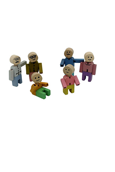HOBBY HOUSE Wooden Toy 6-Figure Family Set