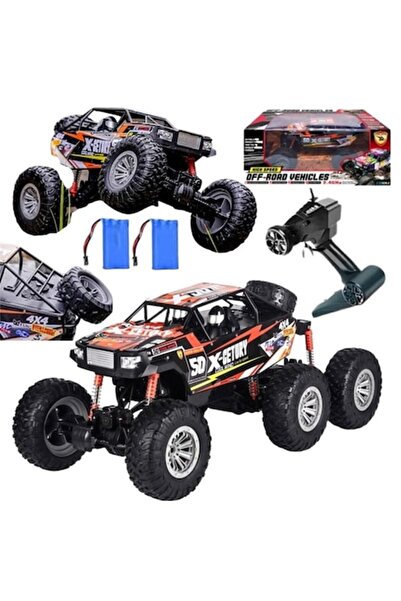 MAKSIK Mașină off-road cu telecomandă, 4x4, 6 roți, suspensie mare, 24.6x23.5...