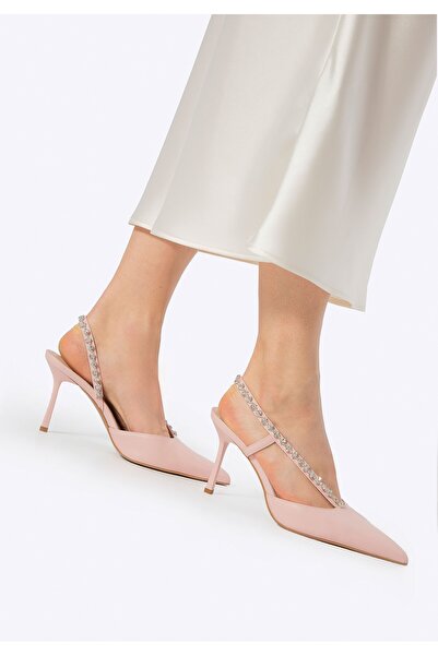 Wittchen Women's Leather Pumps with Jewel Decoration Pink Pink Leather