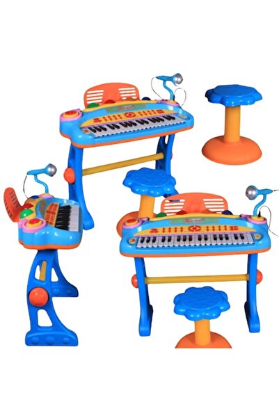 MAKSIK Electronic piano for children, Maksik, set with chair and microphone, light effects, 37 keys, 39.5x6