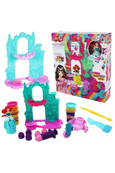 MAKSIK Set castel din plastilină cu figurină, 275x250 mm, 3+ ani, multicolor