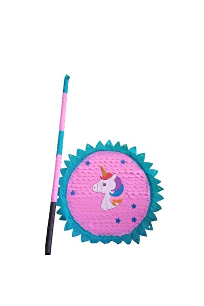 OEM Pinata rotundă cu unicorn, 40 cm, roz/turcoaz