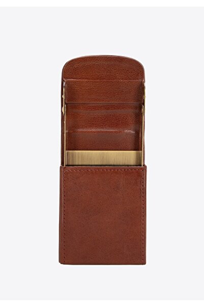 Wittchen Men's Business Card Case, Light Brown, Full-grain Leather, Light Bro...