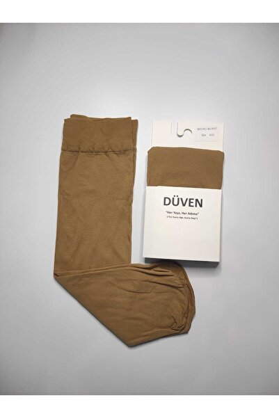 DÜVEN Matte Textured 40 Den Medium Thick Muslin Knee-Length Pants 2-Piece Socks