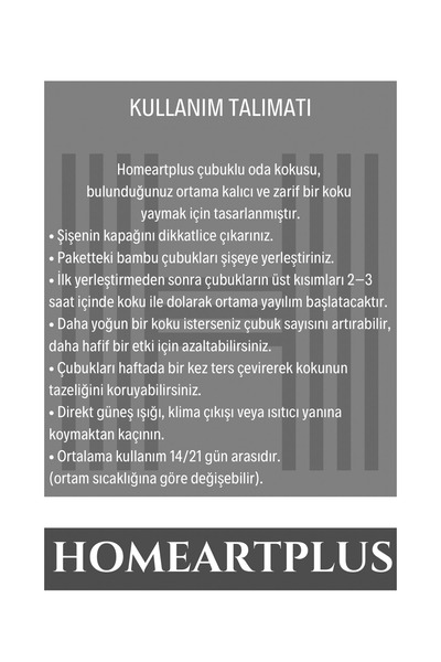 homeartplus Manolya , Amber , Afr0dizyak Çubuklu Oda Kokusu Esansiyel Uçucu Yağ 50 ml x 3 lü Set