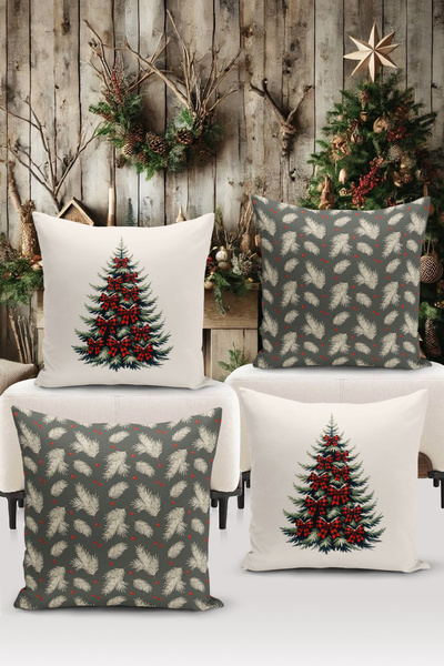 Bertille Home Новогодишна серия двустранни цифрови печатни 4-компонентни комп...