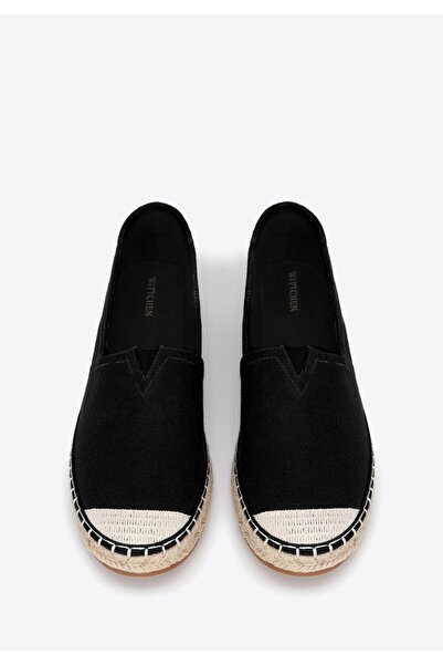 Wittchen Men's Espadrilles with Braided Toe Black, Black Textile Material