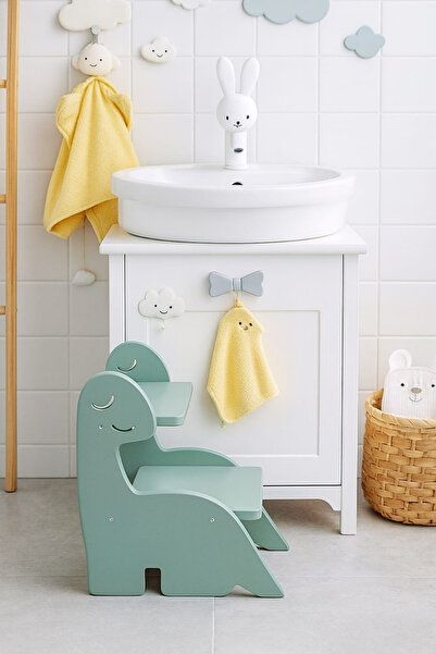 HOUME Çocuklar için Ahşap Basamak Tabure-Banyo-Wc-Lavabo-Merdiven Yükseltici