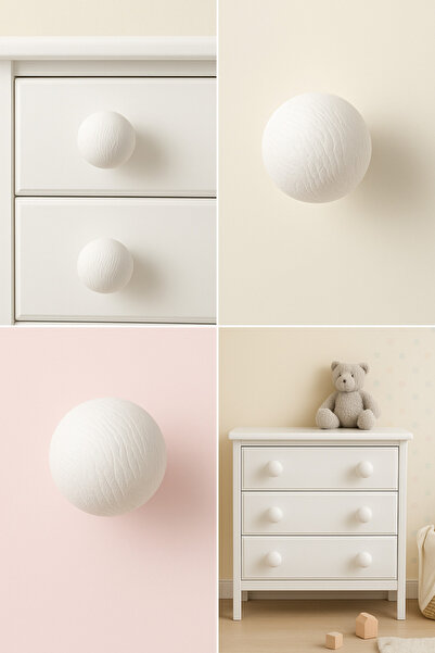 YEGGE Wooden Patterned Handle Luxury Ball Sphere Decorative Wardrobe Kitchen Furniture Cabinet Drawer Plastic Handle
