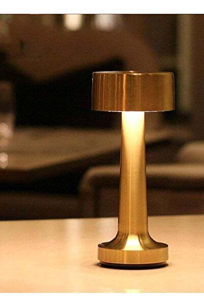 Without a mark Gold LED Desk Lamp 21x9x9 cm