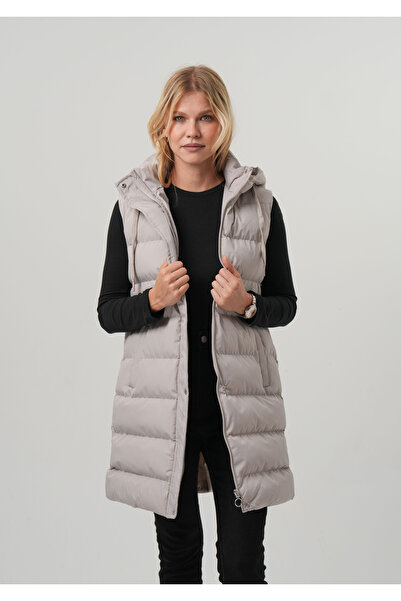 PIQUE ЖІНОЧИЙ ЖИЛЕТ Довгий жилет з капюшоном