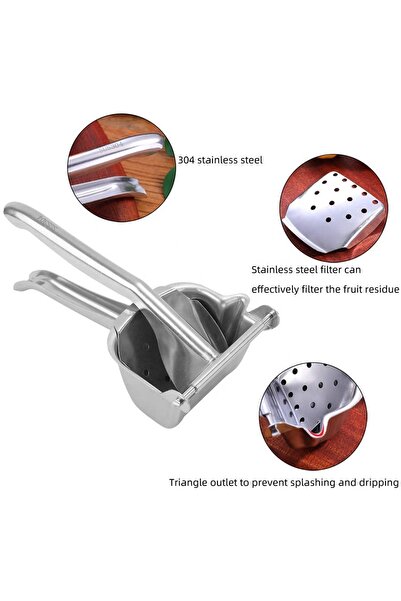 OEM Stainless Steel Lemon Squeezer with Plastic Handle