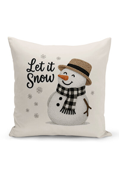 Bertille Home New Year Series Double-Sided Digital Printed Set of 4 Throw Pillow Covers (Christmas Cushion Cover)