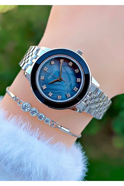 Ferrucci Steel Cord Stone Women's Wristwatch with Bracelet Gift