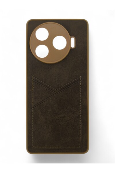 Genel Markalar Tecno Camon 30 Pro Suni Deri Kartlıklı Kartix Silikon Kapak