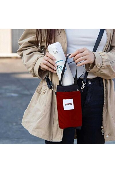 Samar Styli Crossbody Bag - Lightweight and versatile, adjustable strap, casual red color, comfortable on the go.