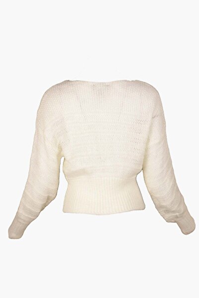 Vero Moda Barco White Blouse - L, White, 95.8% acrylic, 4% polyester, 0.2% elastane