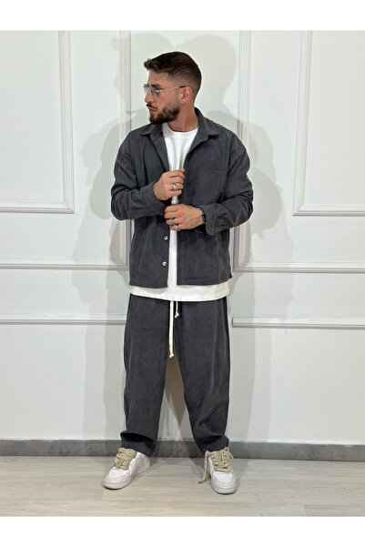 Urban Collection Men's Striped Shirt and Pants Set