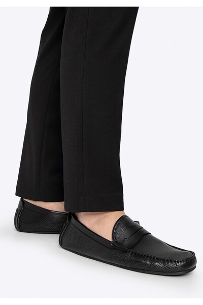 Wittchen Pantofi sport slip-on pentru bărbați, piele neagră