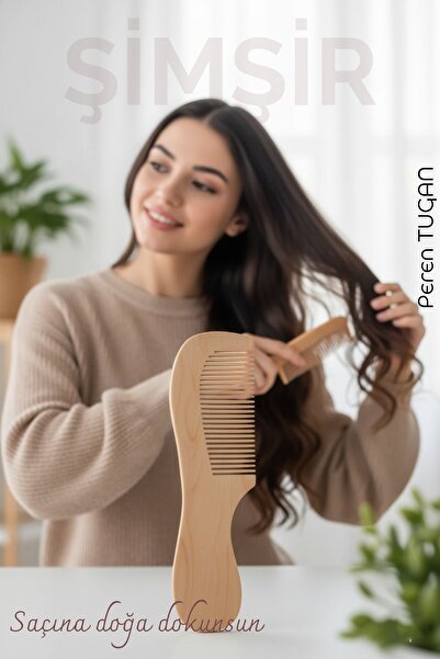 Transformacion Doğal Şimşir Ahşap Tarak – 16 cm, Anti-statik, Kepek Karşıtı ve El Yapımı 722265